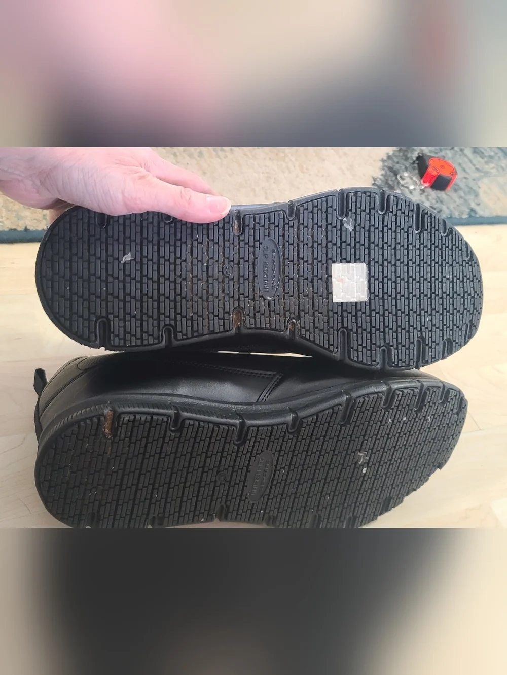 Skechers Men’s Black Lace-Up Comfort Sneaker, Slip Resistant, ASTM Size 12 - Picture 5 of 6